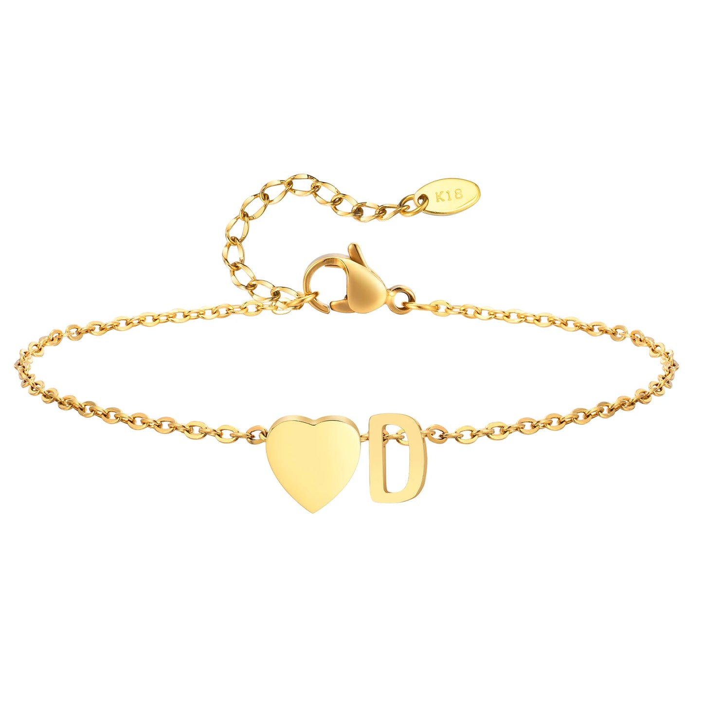 Merneith Anklets for Women, Gold Plated A-Z Letter Charm Bracelet Ankle  Cute Simple Gift Bracelet on Leg