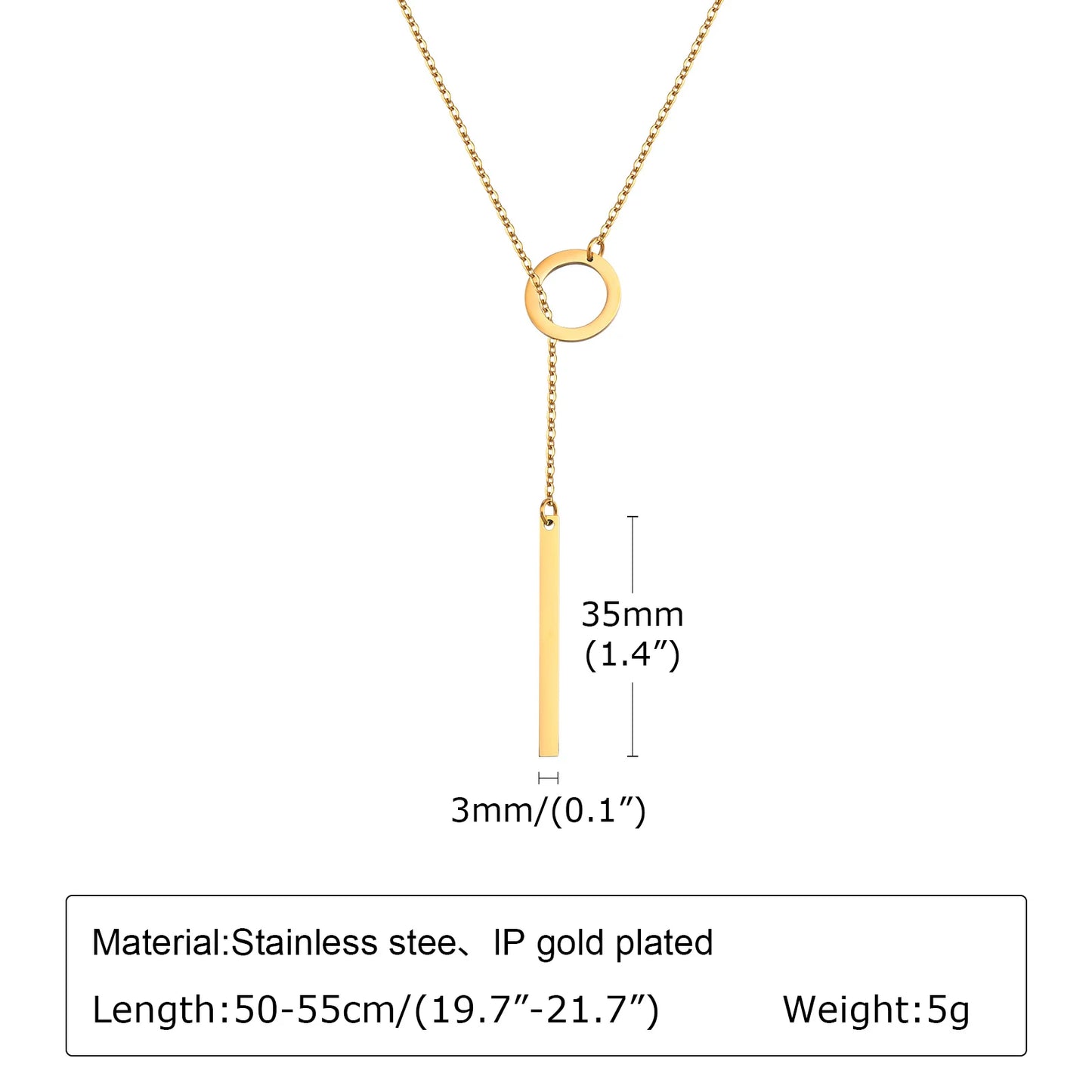 Tiye Necklaces for Women, Gold Color Sexy Y Necklaces, Stainless Steel Rosary  Layered Beads Choker