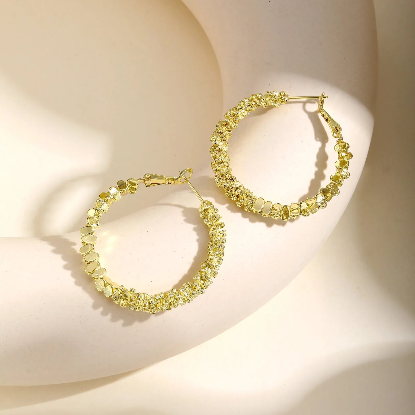 Fragmented Particles Hoop Earrings