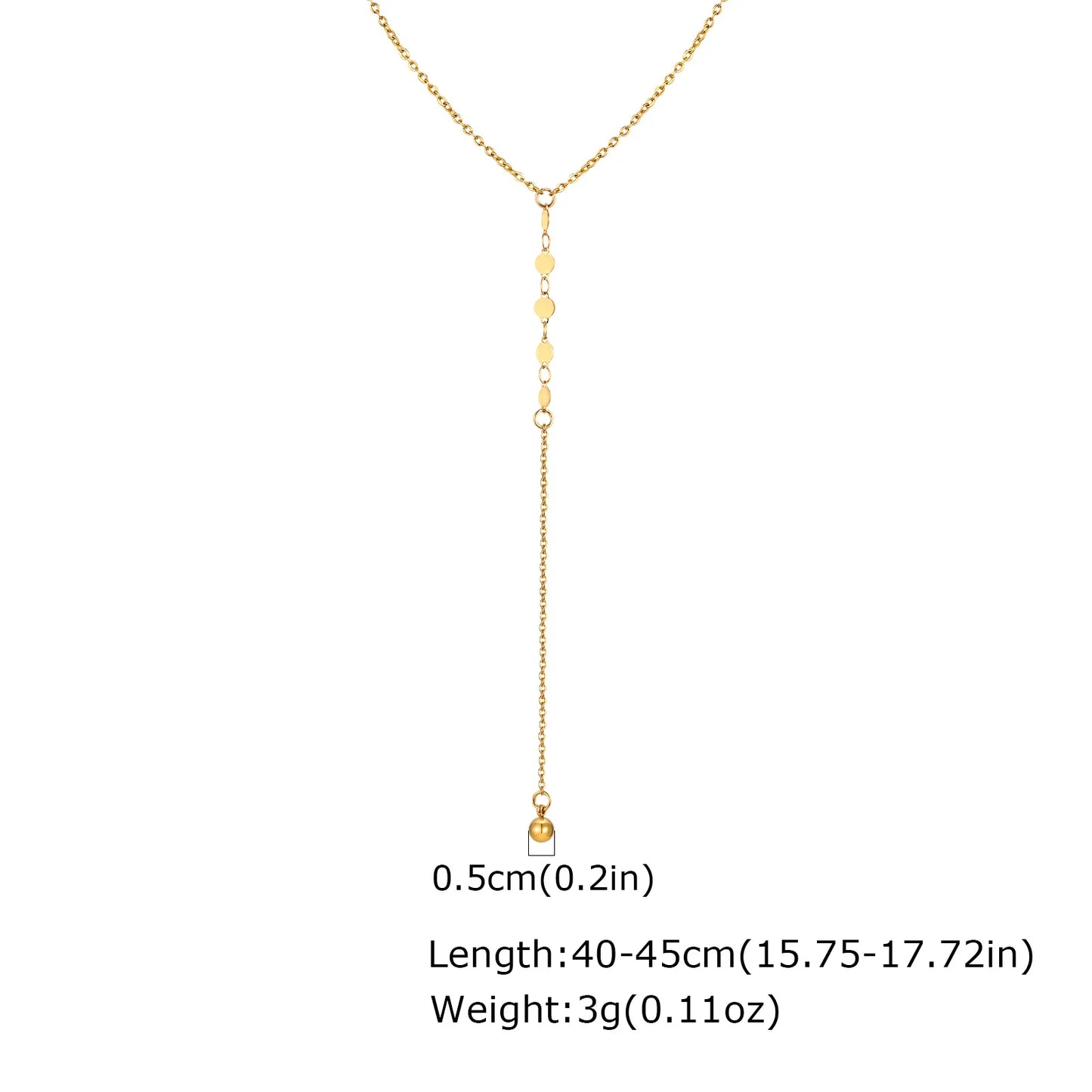 Tiye Necklaces for Women, Gold Color Sexy Y Necklaces, Stainless Steel Rosary  Layered Beads Choker