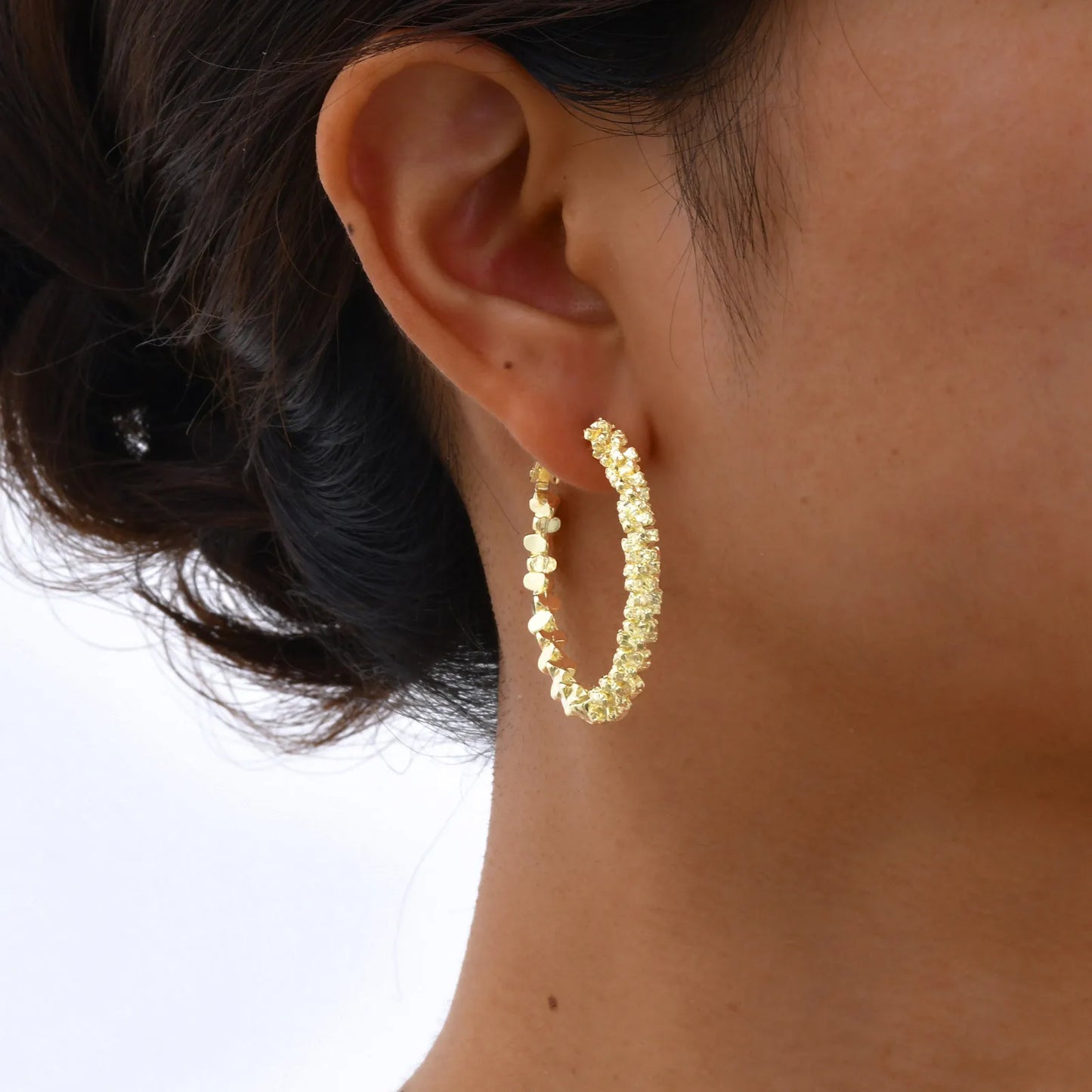 Fragmented Particles Hoop Earrings