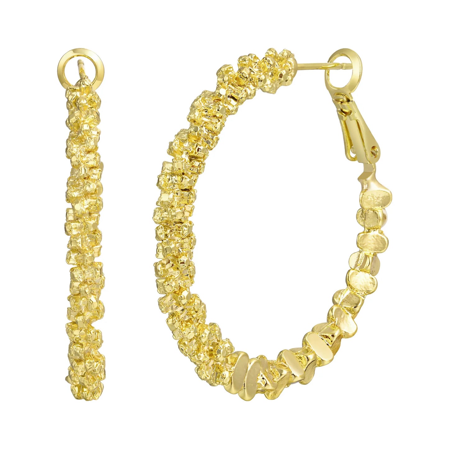 Fragmented Particles Hoop Earrings