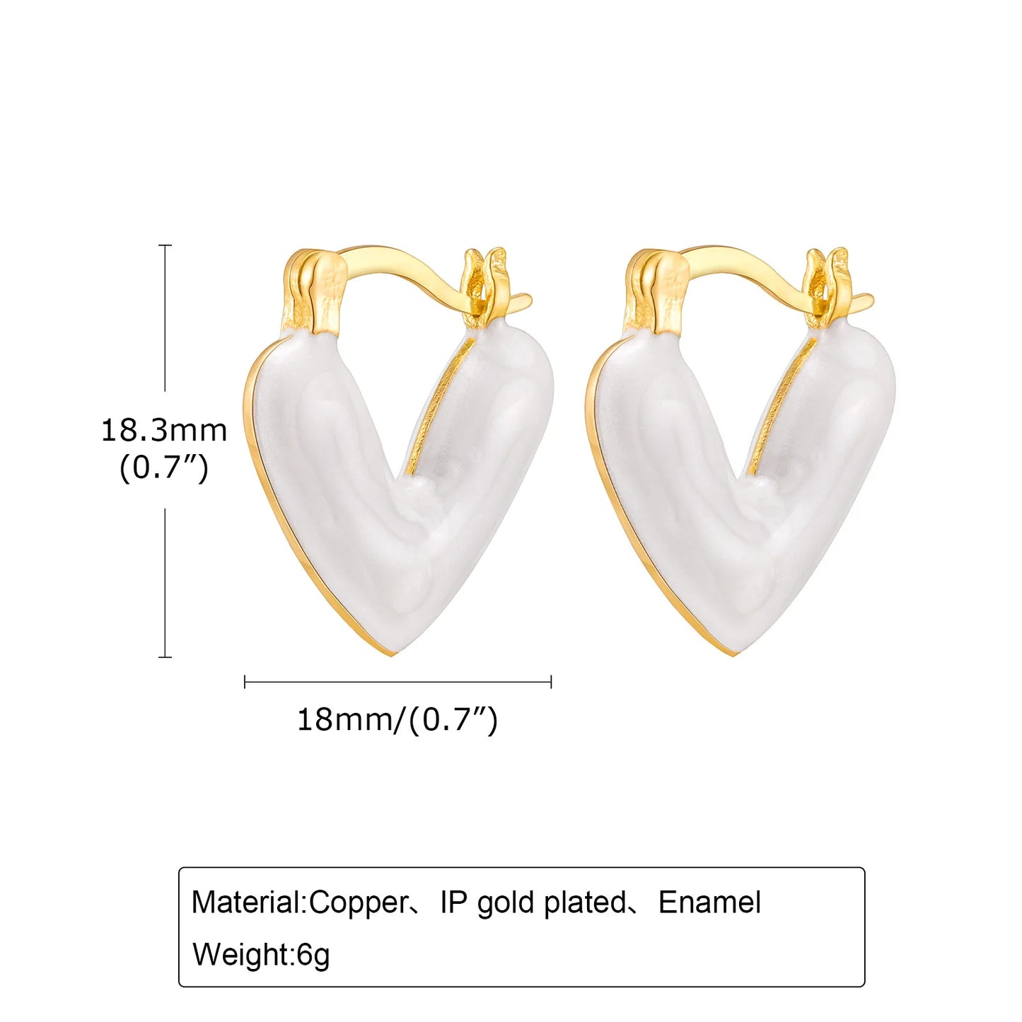 Bold Heart Hoop Earrings For Women Girls