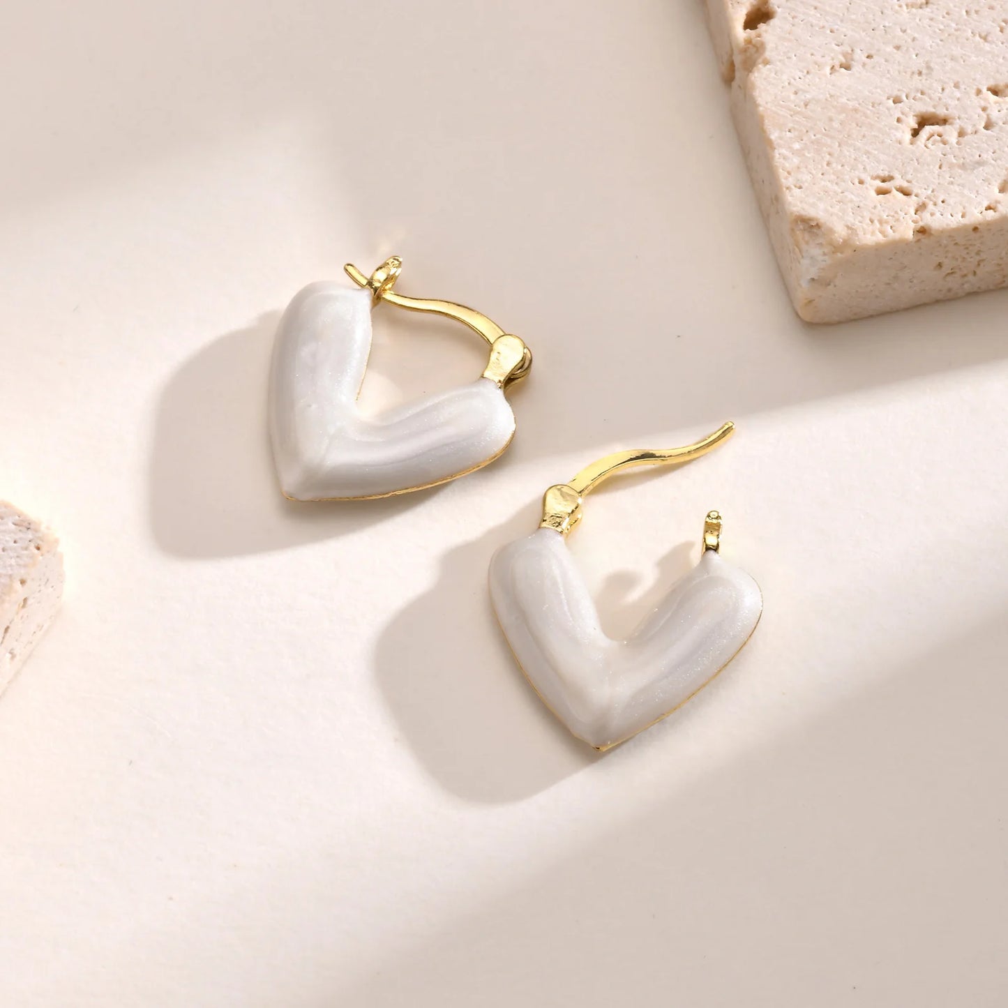 Bold Heart Hoop Earrings For Women Girls