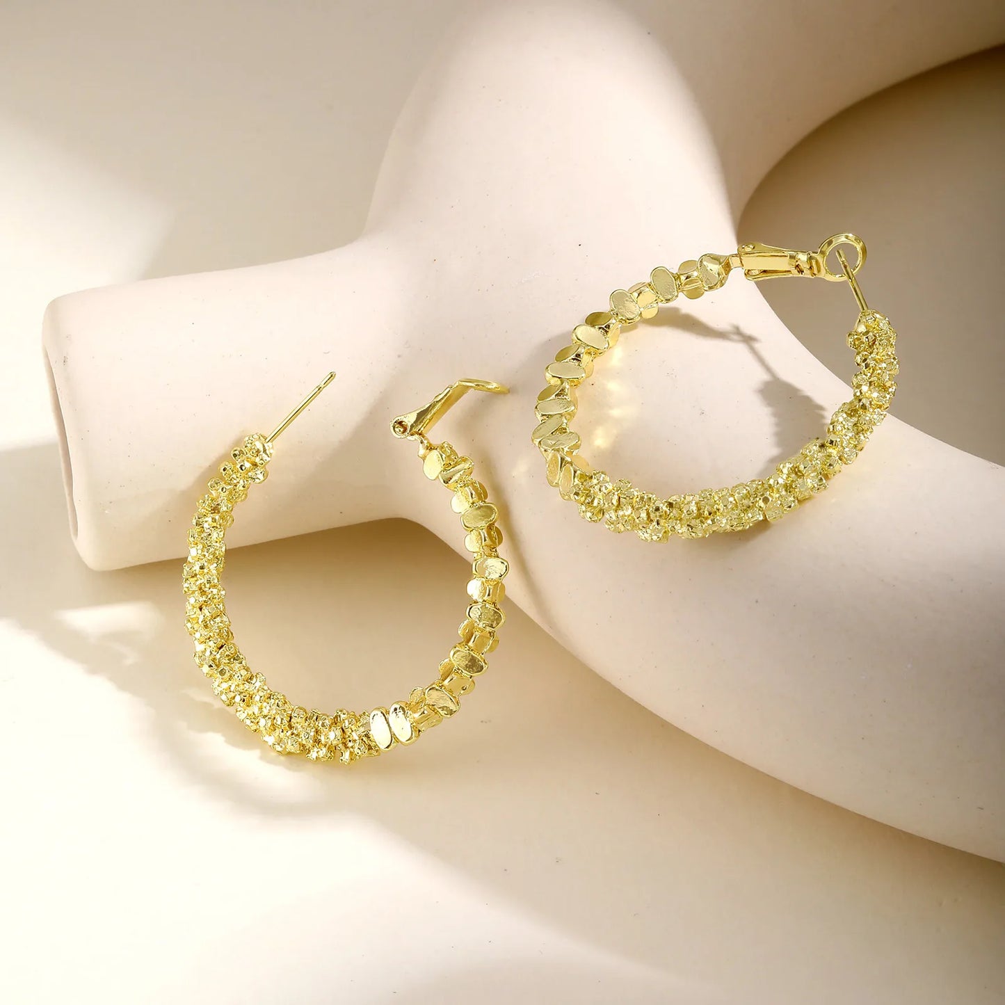 Fragmented Particles Hoop Earrings