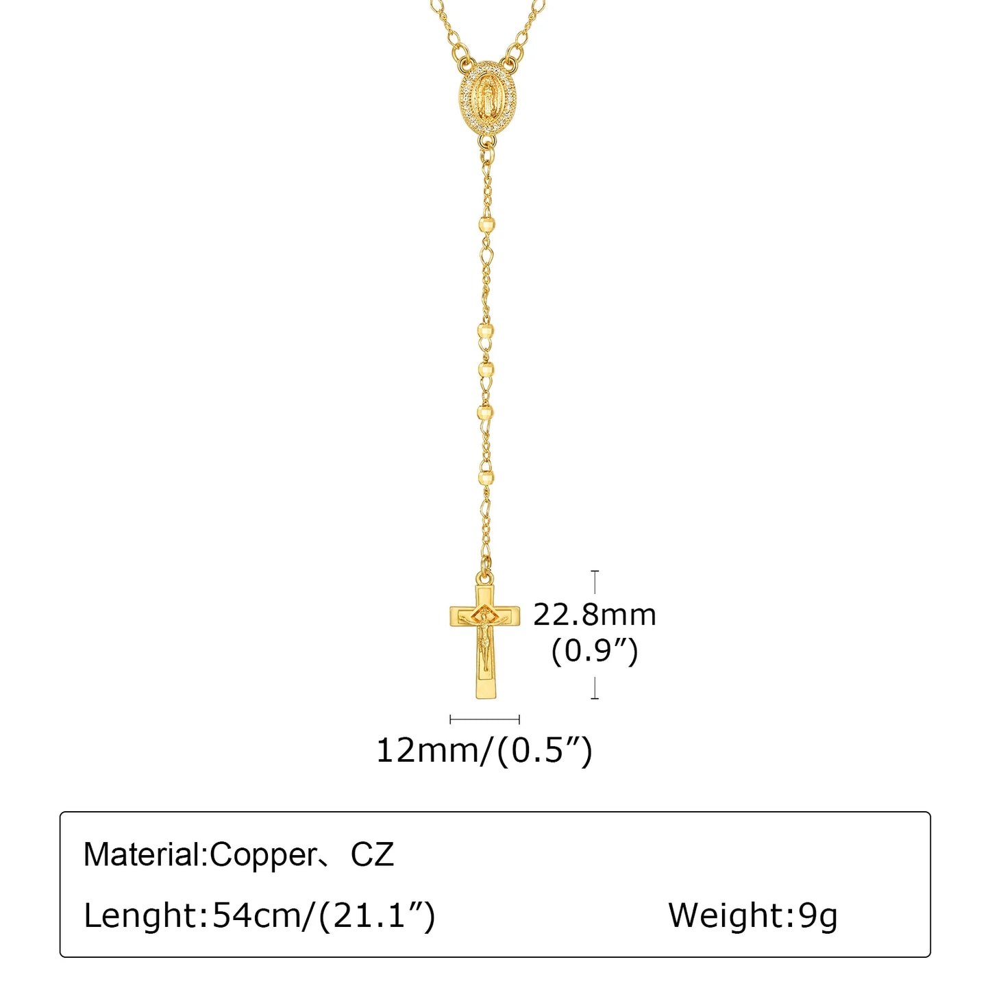 Tiye Necklaces for Women, Gold Color Sexy Y Necklaces, Stainless Steel Rosary  Layered Beads Choker