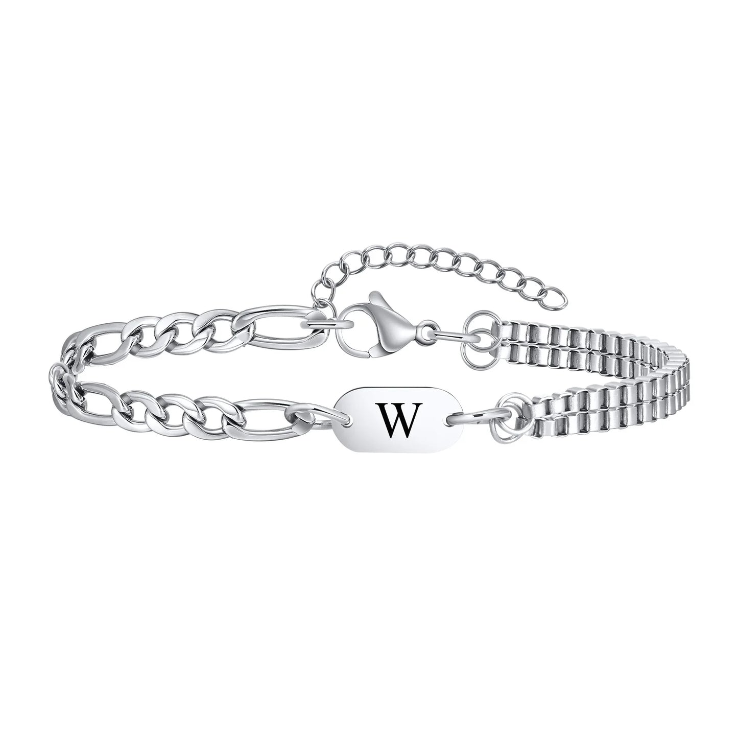 Habibi-A-Z Initial Bracelets for Men Women